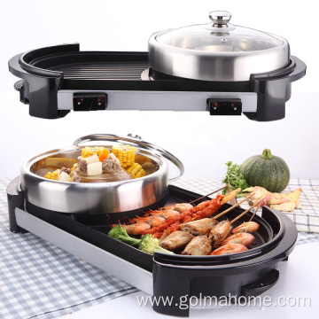 Smokeless griddle grill with glass lid BBQ grills toaster electric griddle grill
